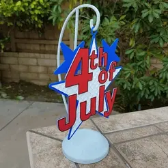 4th-of-July-Sign-Slideshow.gif STL file 4th of July Hanging Sign・3D printable model to download, abbymath