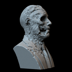 GusFaceOffTurnaround.gif 3D file Gustavo Fring 'Face Off' version, from Breaking Bad・3D printable design to download, sidnaique