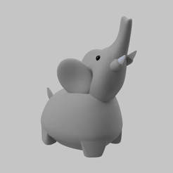 ezgif.com-gif-maker-1.gif STL file ELEPHANT PIGGY BANK - COMMERCIAL LICENSE・3D printing model to download