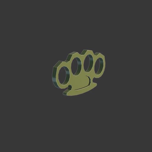 🔫 Classic Brass Knuckles Weapon Prop Model for Games, Props & Display ...
