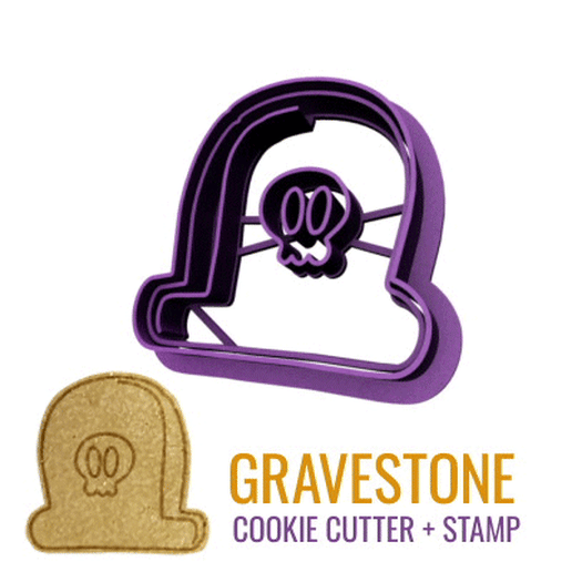 Gravestone cookie cutter and stamp 3D model