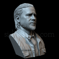 Jax.gif 3D file Charlie Hunnam as Jax Teller・3D printing design to download