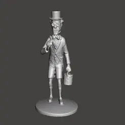 GIF.gif STL file FIGURE OF TINTIN THE PROFESSOR CYCLONE WITH BRUSH THE PHARAOH'S CIGARS・3D printing model to download