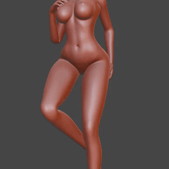 matcap-2.gif STL file D.va Figurine naked・3D printing model to download