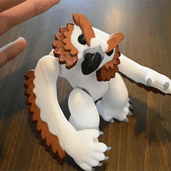 owlbear.gif STL file Articulated Owlbear・Template to download and 3D print, DoodadWorks