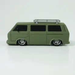 VW-T3.gif Free STL file VW T3 BUS (slammed, stanced wheels)・Object to download and to 3D print, soarpix