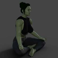 01.gif Free 3D file She-Hulk yoga・Design to download and 3D print