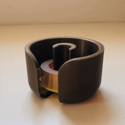 123.gif 3D file Adhesive tape holder (office and desktop items)・Design to download and 3D print