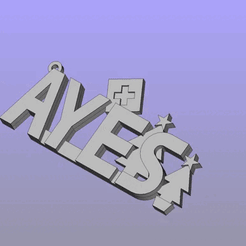 PortachiaviAYES.gif STL file Swiss Christmas AYES keychain・3D printable model to download