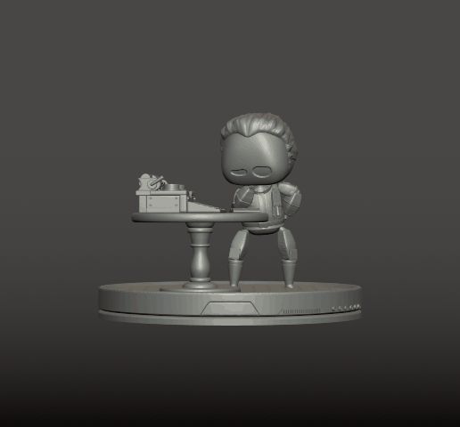 IMG_1722.gif Cameo de Chris Redfield no universo Astro Bot - Modelo STL para impressão 3D. Escultura de fã.