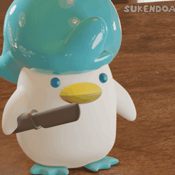 pollo-pokemon3.gif.gif Файл 3D Куаксли ("Цыпленок с ножом")・Дизайн для загрузки и 3D-печати