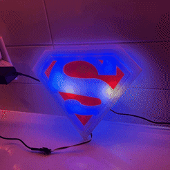 ezgif.com-gif-maker.gif STL-Datei Zweifarbiges SuperMan LED-Schild・3D-druckbare Vorlage zum herunterladen