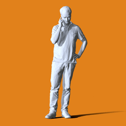 0.gif Free OBJ file Miniature Pose People #05・3D printable model to download