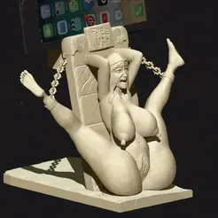 ezgif.com-gif-maker-1.gif STL file Naked Girl - Phone Holder 💜・3D printer model to download, Baron_Sculpt