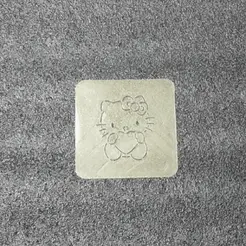 InShot_20230601_133337432.gif STL file Stencil + Cutter "Hellow Kitty #3".・3D printer design to download