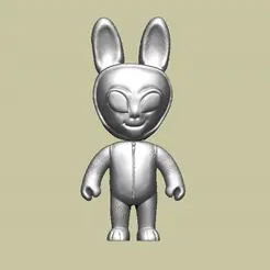 alien_conejo.gif Fichier 3D Alien déguisé en lapin - Art Toys・Plan à imprimer en 3D à télécharger