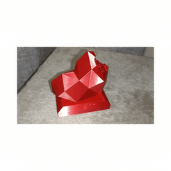 coeur-mordu-v4.gif Download STL file heart on origami support • 3D printable object, Bricoloup3d