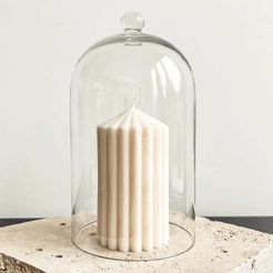 gifmaker_me.gif 3D file Thick Ribbed Candle・3D printable model to download
