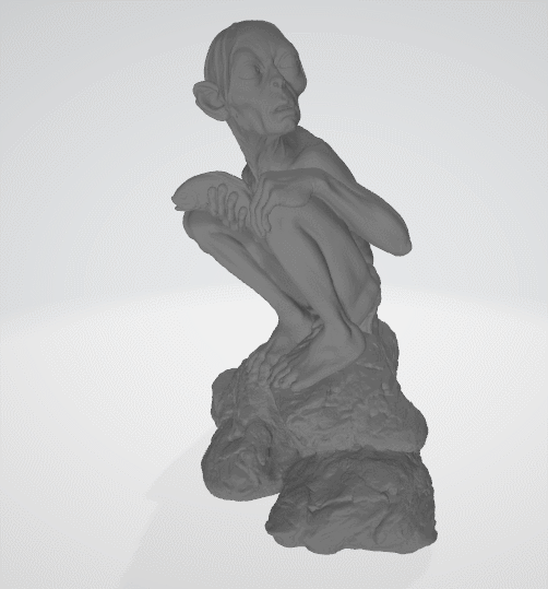 gollumstatue.gif 3D file GOLLUM SMEAGOL STATUE 2002 TWO TOWERS MODEL・3D printable model to download, 3DScanWorld