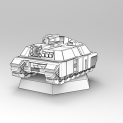 low.82.gif Free STL file 6MM SCIFI Gold Heavy Tank (PRESUPPORTED)・3D printing model to download