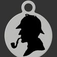 Sherlock-Silhouette.gif Llavero Silueta Sherlock