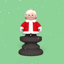 Cow-Case-6.gif Fichier 3D Échecs de Noël - Mère Noël・Design imprimable en 3D à télécharger, Usagipan3DStudios