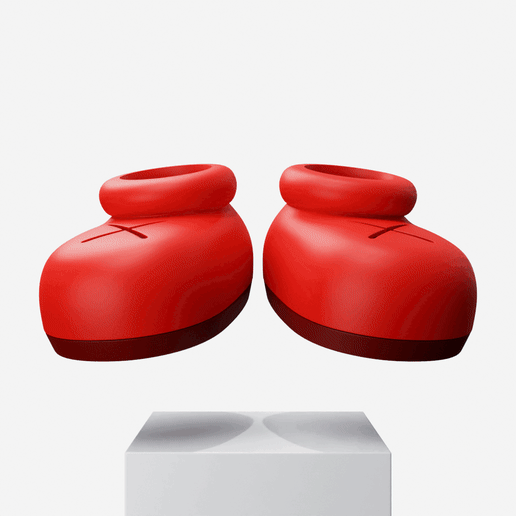 🗿 KAWS BIG RED BOOTS・ STL File for ・Cults