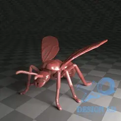 hormiga 88.gif STL file big-ass ant・3D printing model to download