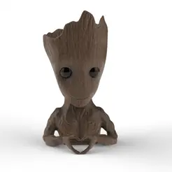 untitled.113.gif Groot flower pot, printed in place, Marvel hero