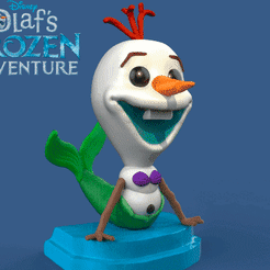 ezgif.gif STL file Olaf The Little Mermaid・3D print design to download