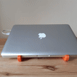 LAPSTA.gif STL file LAPSTA - Laptop Stand for 13" Computer (MacBook, PC ...)・3D print design to download