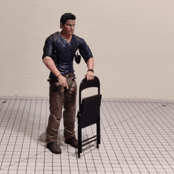 folding-chair.gif Бесплатный STL файл Стандартный складной стул масштаба 1/10・3D-печатный объект для загрузки