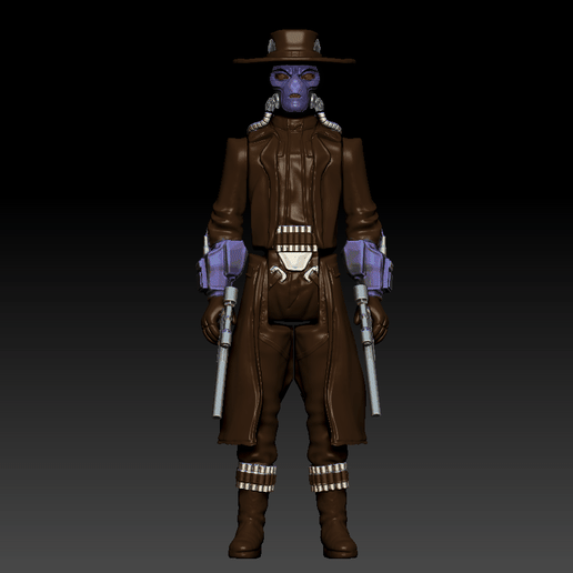 STAR WARS .STL THE BOOK OF BOBA FETT OBJ. Cad Bane 3D KENNER STYLE ACTION FIGURE. 3D model