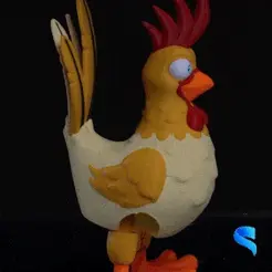 Articulated-Rooster-GIF-1.gif Fichier 3D Coq articulé・Plan à imprimer en 3D à télécharger