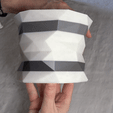 low-poly-flowerpot.gif "Crumpled" Low Poly Hourglass Flower Plant Pot  Holder