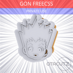 Gon_Freecss~PRIVATE_USE_CULTS3D_OTACUTZ.gif 3D-Datei Gon Freecss Ausstechform / HxH kostenlos・3D-druckbares Modell zum herunterladen