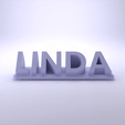 Linda_Standard.gif Linda 3D Nametag - 5 Fonts