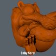 Scrat.gif STL file Baby Scrat (Easy print no support)・3D printing idea to download