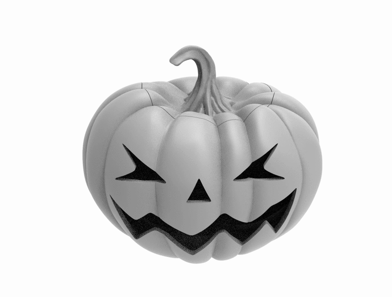 Bob-Pumpkin-Grey-Gif.gif STL-Datei BoB der Kürbis - Halloween Kollektion・Modell zum Herunterladen und 3D-Drucken, MStarZ