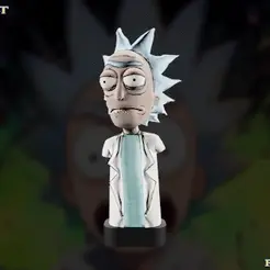 Gif.gif Archivo STL Busto de Rick Sanchez - Rick and Morty Cartoon Movie・Objeto para impresora 3D para descargar