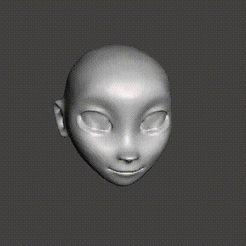 meshmixer_lo67lHKaga.gif Archivo STL Máscara a escala real de la princesa Elsa・Plan de impresora 3D para descargar