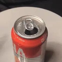 ezgif.com-video-to-gif.gif STL file Cap With Straw For Aluminium Cans of Beer or Soda (LID)・Model to download and 3D print
