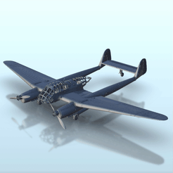 GIF-V41.gif STL file Focke-Wulf Fw 189 - WW2 German Germany Luftwaffe Flames of War Bolt Action 15mm 20mm 25mm 28mm 32mm・Template to download and 3D print, Hartolia-Miniatures