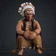 dbx-sitting-bull-3.gif DBX Pack 3 Sitting Bull Stl Obj Glb for 3D Printer