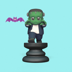Cow-Case-3.gif Fichier 3D Halloween Chess - Frankenstein・Objet imprimable en 3D à télécharger, Usagipan3DStudios