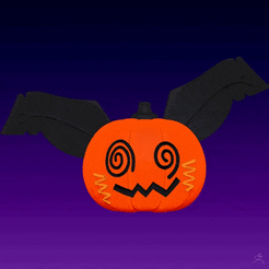 p3.gif Fichier OBJ gratuit Pendentif d'Halloween - Mimikyu・Modèle imprimable en 3D à télécharger
