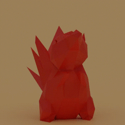 0001-0156-14.gif Download STL file Cyndaquil Low Poly • 3D printer object, madDoctor