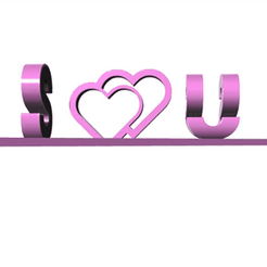 Gif.gif STL file Discounted I Love You - BRO & I Love You - SIS Text Illusion Two Models・3D print design to download, Khanna3D