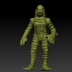 vtratura 1.gif 3D-Datei The Creature From the Black Lagoon Action figure for 3D printing Universal Studios STL・3D-druckbares Modell zum herunterladen, DESERT-OCTOPUS