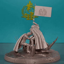 Helldivers-planting-Flag-for-democracy-3.gif Helldivers Action Figure - planting the flag in a terminid